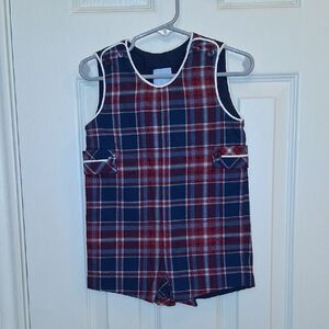 Bella Bliss Plaid Sleeveless Romper